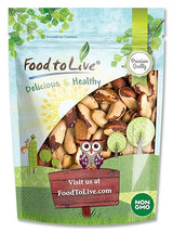 Food to Live - Raw Brazil Nuts, 4 Pounds, Raw, Whole, No Shell, Unsalted, Kosher, Vegan, Keto and Paleo Friendly, Bulk, Good Source of Selenium, Low