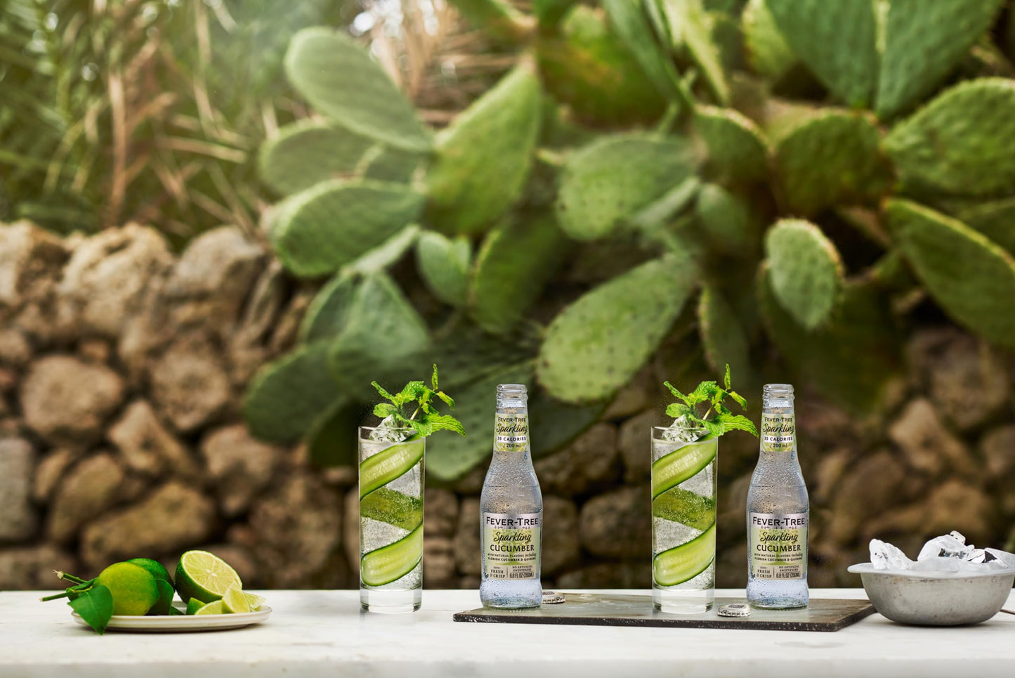 Fever-Tree Sparkling Cucumber - Premium Low Calorie Mixer for Cocktails and Mocktails, 6.8 fl oz Bottles, Pack of 24 - Naturally Sourced, Non-GMO