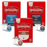 Community Coffee Variety Pack 72 Count Coffee Pods, Medium, Dark Roast and Flavored, Compatible with Keurig 2.0 K-Cup Brewers, 24 Count (Pack of 3