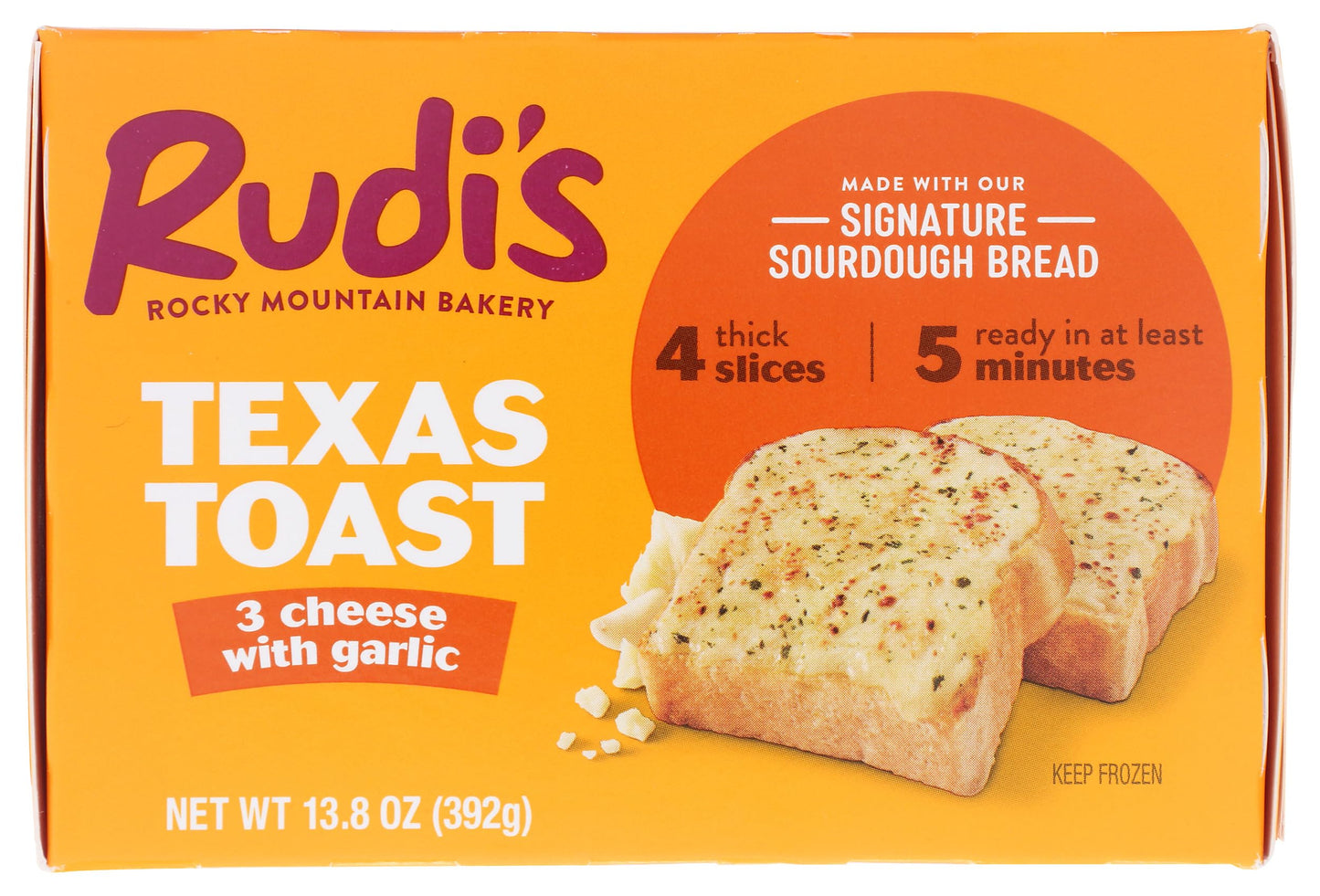 Rudis Bakery 3 Cheese with Garlic Texas Toast, 13.8 OZ