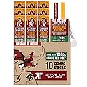 Righteous Felon O.G. Hickory Beef & Cheddar Cheese Sticks, 14g Protein, Shelf Stable Meat and Cheese Snack, 100% Grass-Feed Beef, Individually Wrapped
