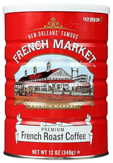 French Market French Roast Medium-Dark Roast Ground Coffee, 12oz Can (Pack of 1)
