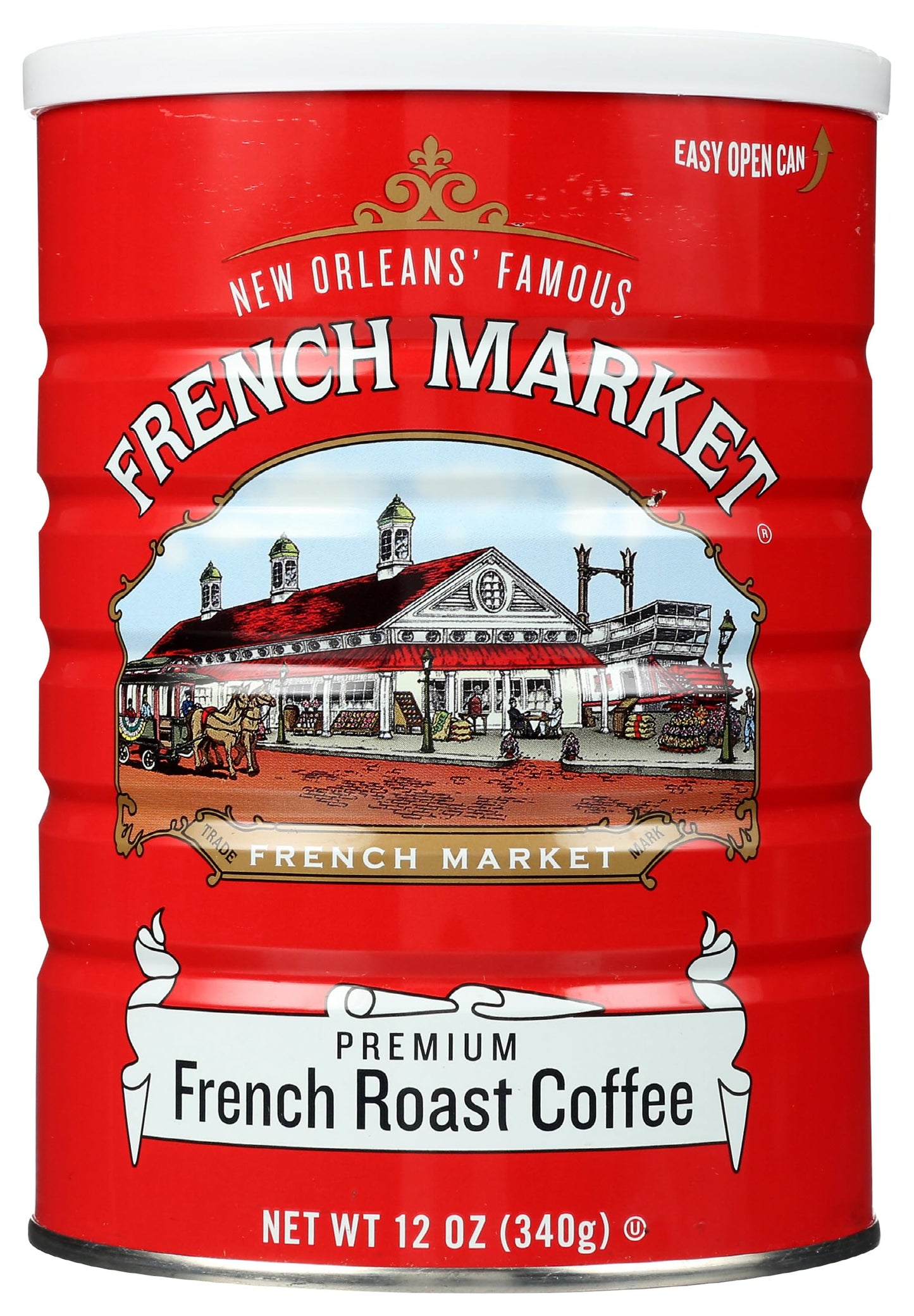 French Market French Roast Medium-Dark Roast Ground Coffee, 12oz Can (Pack of 1)