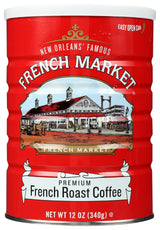 French Market French Roast Medium-Dark Roast Ground Coffee, 12oz Can (Pack of 1)