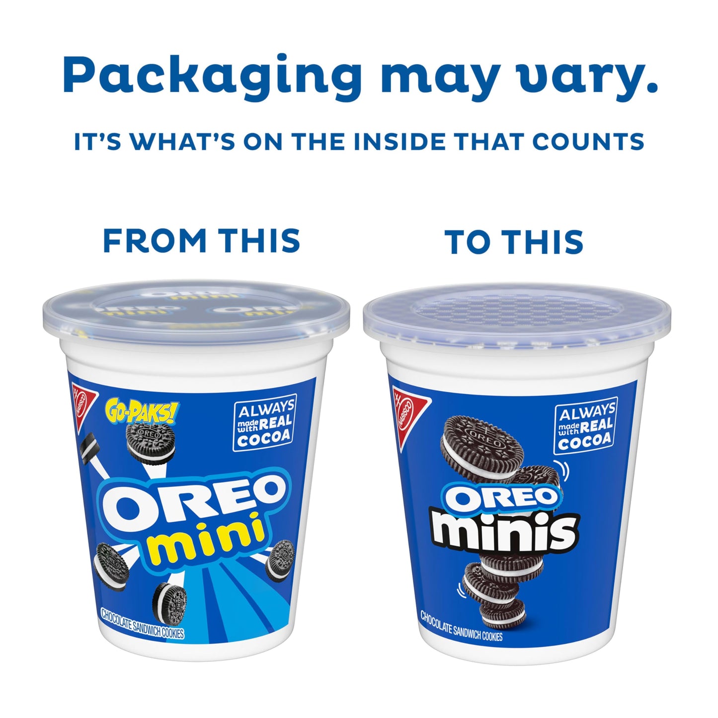 OREO Minis Chocolate Sandwich Cookies, 12-3.5 oz Snack Cups
