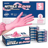 Beastek Nitrile Disposable Gloves, 4 mil Powder-Free Latex-Free Medical Food Grade Cleaning Esthetician Glove, 1000 Pcs (Small)