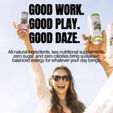 Good Daze Energy Drink with 200mg of Caffeine from Tea, Sugar Free, B Vitamins, L-Theanine, Pre Workout Performance with Antioxidants, Variety Pack