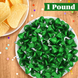Milk Chocolate Candy in Green Foil - 1 Pound Bulk Bag Halloween Candy Individually Wrapped Classic Chocolate Drops for St. Patrick’s Day, Holidays