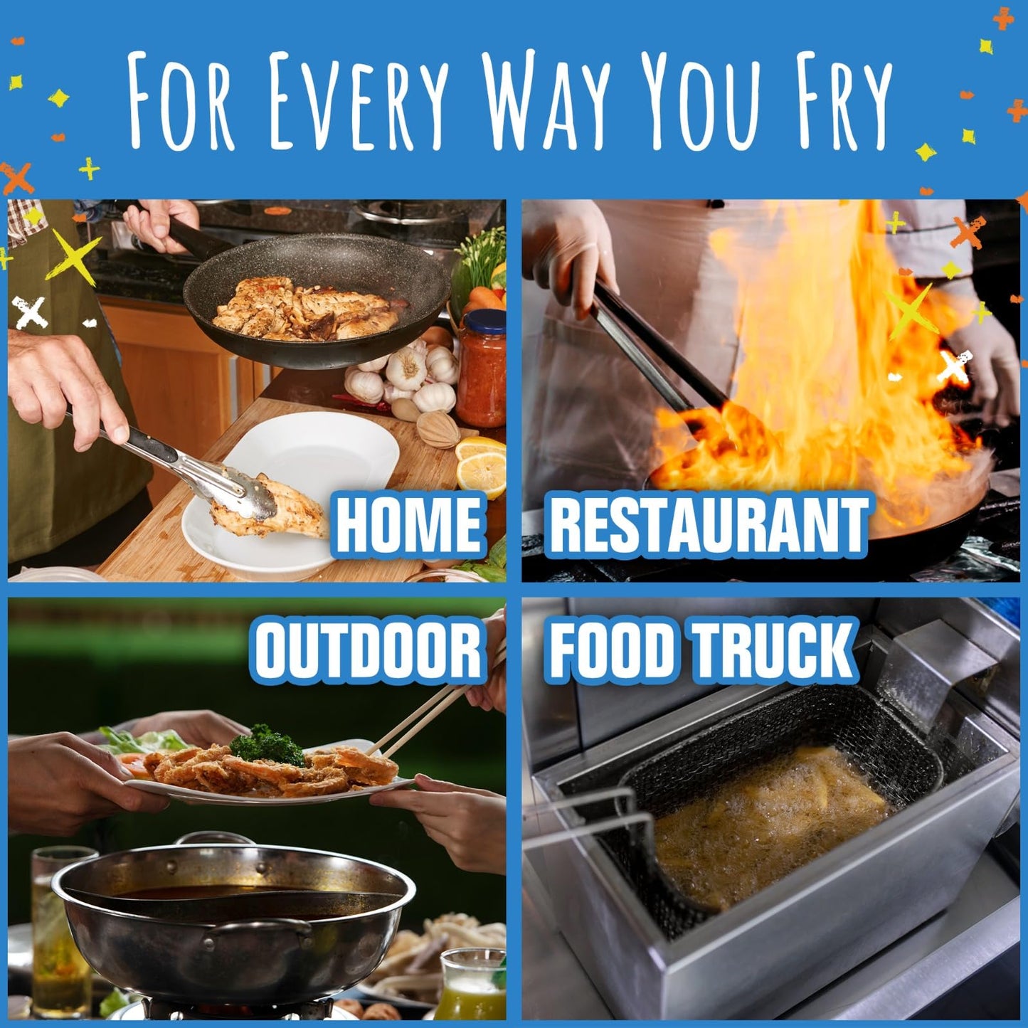 FryAway® Super Fry Cooking Oil Solidifier Powder, Resealable Pouch with Scoop, Solidifies Up to 24 Cups, Plant-Based Grease Solidifier, Oil Hardener