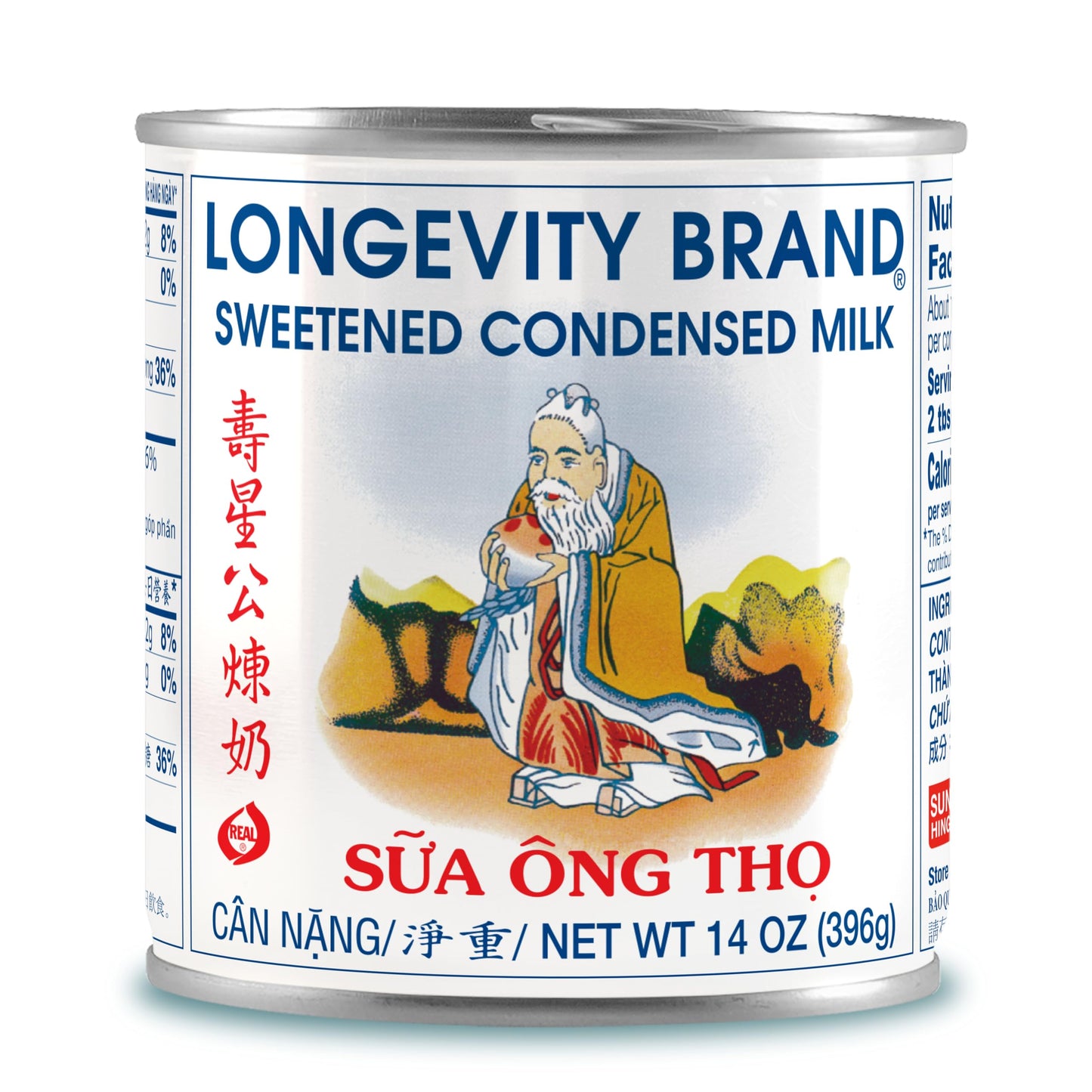 Longevity Sweetened Condensed Milk, 14-Ounce (Pack of 4)