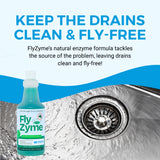 Fly-Zyme, Highly Concentrated Enzyme Drain Cleaner for Pipes, Drain Gel for Fruit Flies, Organic Waste Degrader & Odor Neutralizer, 32 fl oz
