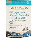 DelighTeas Organic Digest & Detox CCF Tea | Eco-friendly, Compostable Pyramid Tea Bags | Ayurvedic Cumin, Coriander, Fennel Tea | USDA Organic
