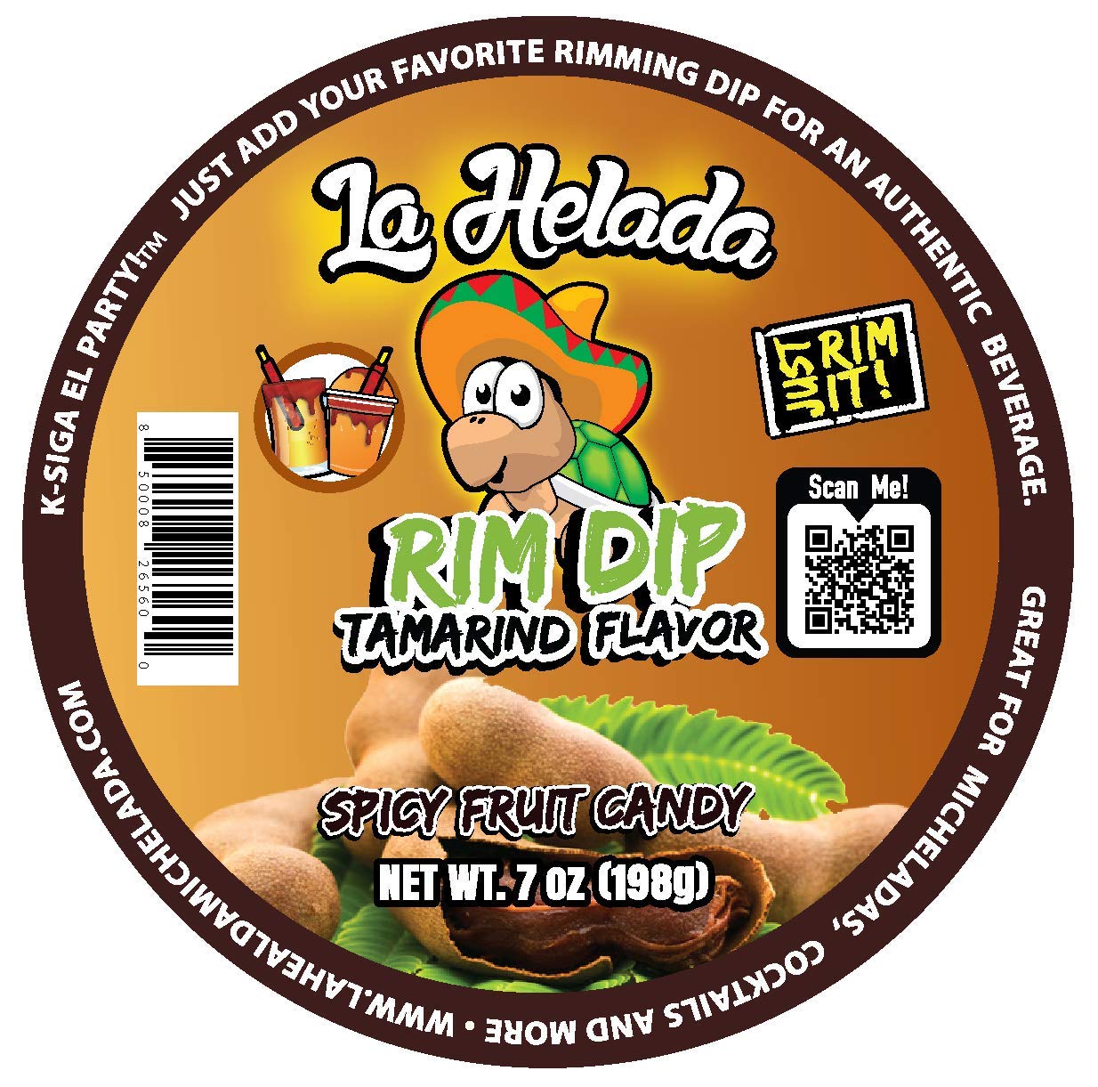 La Helada Tamarind Flavored Rim Dip Paste! Escarchador/Rimmer/Rim Dip for Drinks, Cocktails and Micheladas!