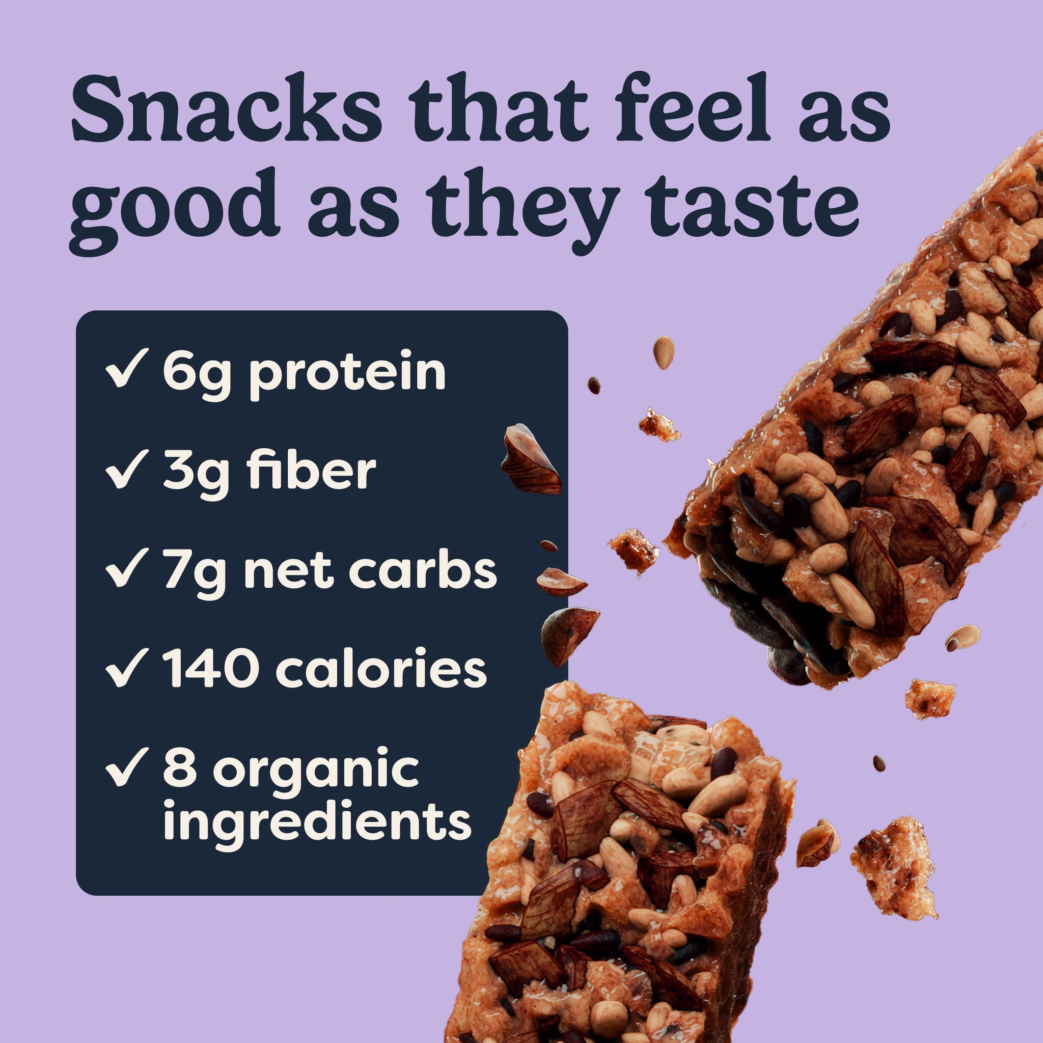 Tosi Nut Bars, Almond Dark Chocolate, Healthy Snacks for Adults & Kids, Plant Based Crunchy Bars (6G Protein), Organic Keto Snacks, Vegan, Gluten