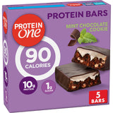 Protein One, 90 Calorie Protein Bar, Mint Chocolate Cookie, 4.8 oz, 5 ct (Pack of 12)