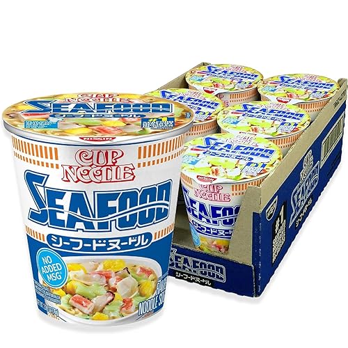 Nissin Cup Noodles Ramen Noodle Soup, Seafood, 2.68 Ounce (Pack of 6)