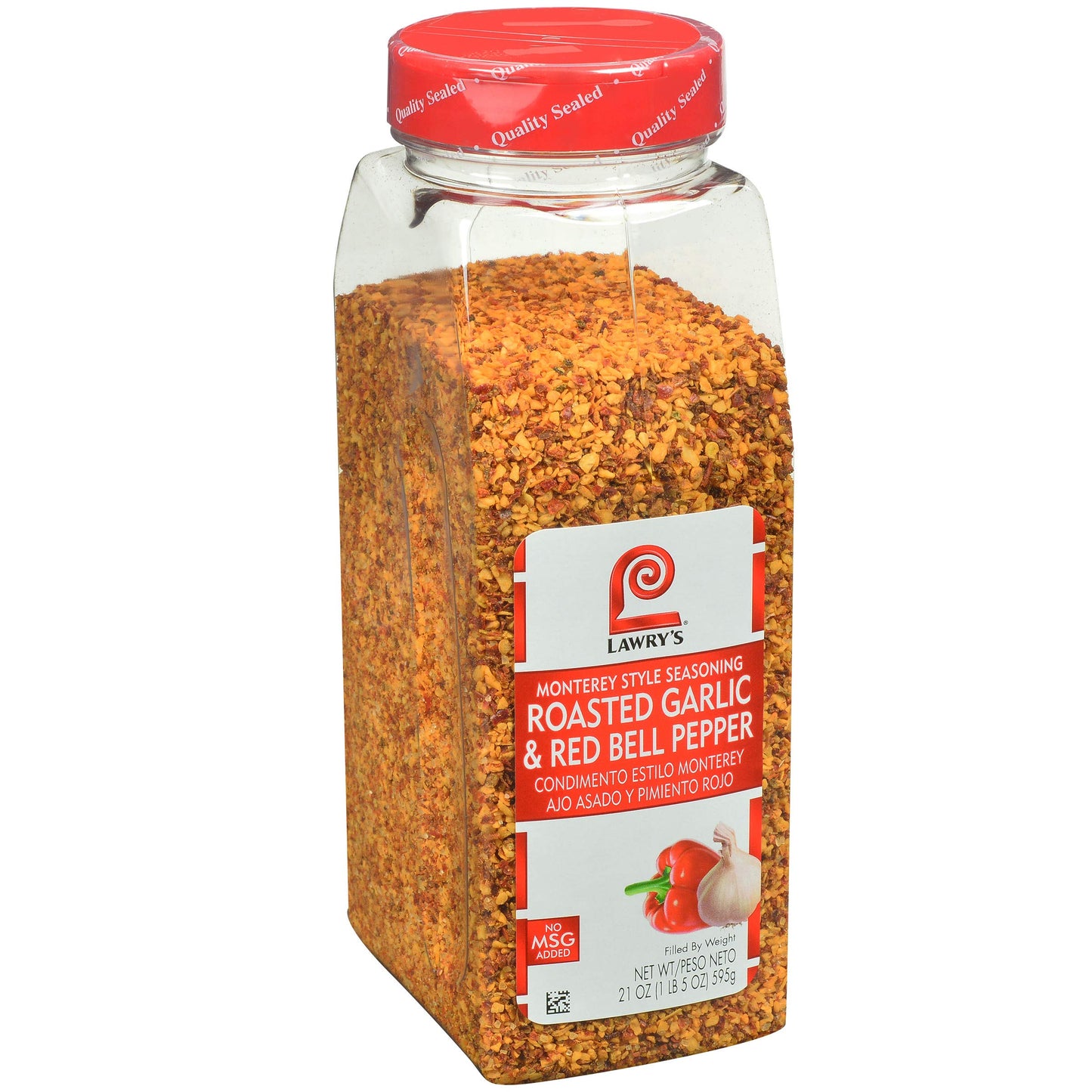 Lawry's Roasted Garlic & Red Bell Pepper Monterey Style Seasoning, 21 oz - One 21 Ounce Container of Roasted Red Bell Pepper Seasoning, Ideal on