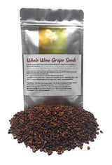 Whole Wine Grape Seeds - Ingredients: 100% Wine Pips - Vitis Vinifera - Kosher, Halal, Natural - Net Weight: 1.76oz / 50g