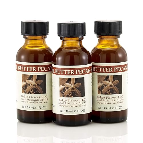 Bakto Flavors Natural Butter Pecan Flavor(1 FL OZ) Pack of 3