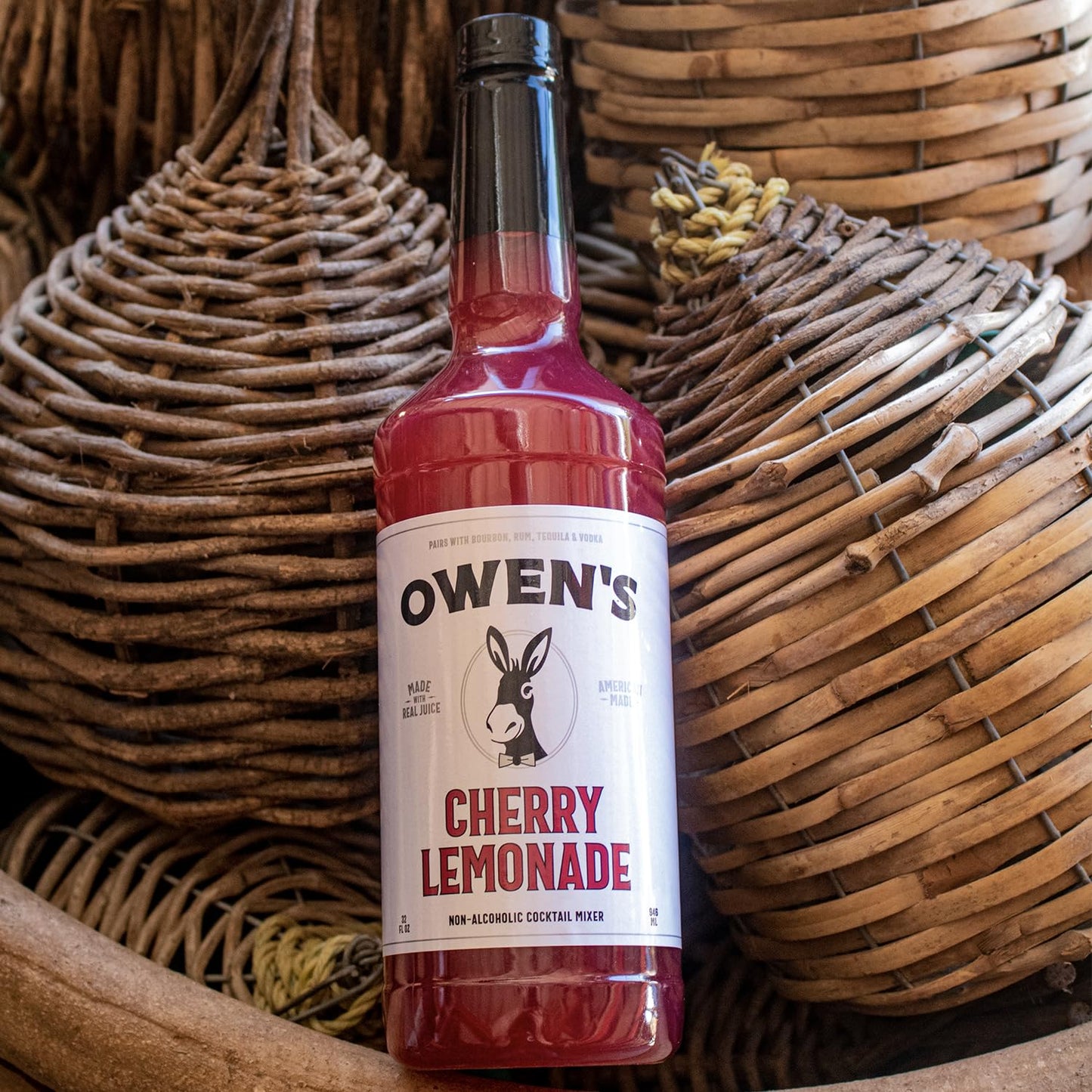 Owen’s Craft Mixers Live Nation Exclusive Cherry Lemonade 4 Pack | Handcrafted in USA | Premium Ingredients | Vegan & Gluten-Free Soda Mocktail