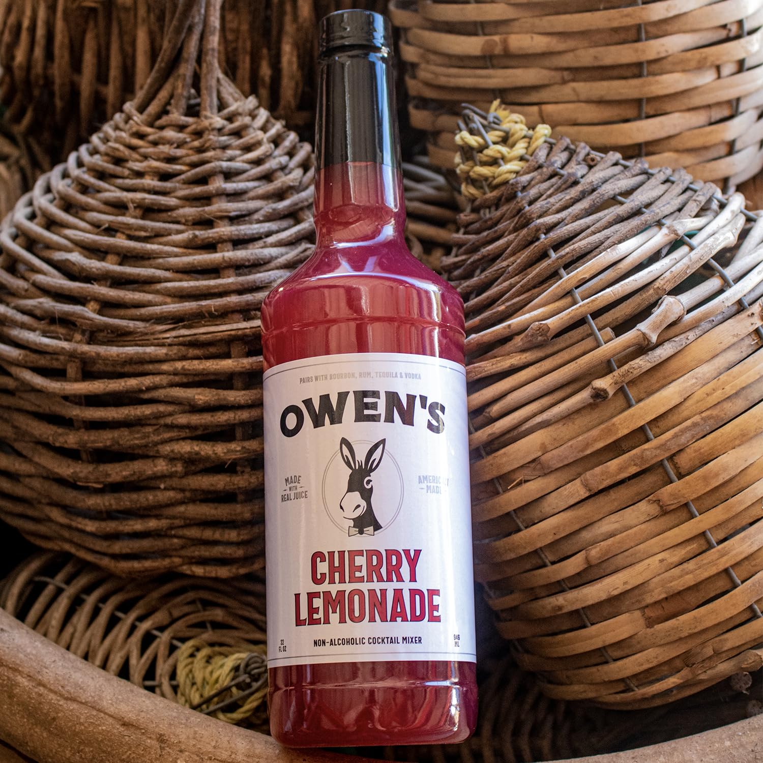 Owen’s Craft Mixers Live Nation Exclusive Cherry Lemonade 4 Pack | Handcrafted in USA | Premium Ingredients | Vegan & Gluten-Free Soda Mocktail