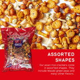 Shirakiku Hot Mate Japanese Rice Cracker | Oriental Asian Arare Rice Crackers with Glutinous Rice, Wasabi Green Peas, and Soy Sauce | Mixed Flavor, 16