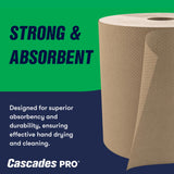 Cascades PRO Select Strong and Absorbent Hand Paper Towels - Suitable for Most Universal Dispensers- Paper Towel Rolls Bulk - 800 Feet/ Roll, 6
