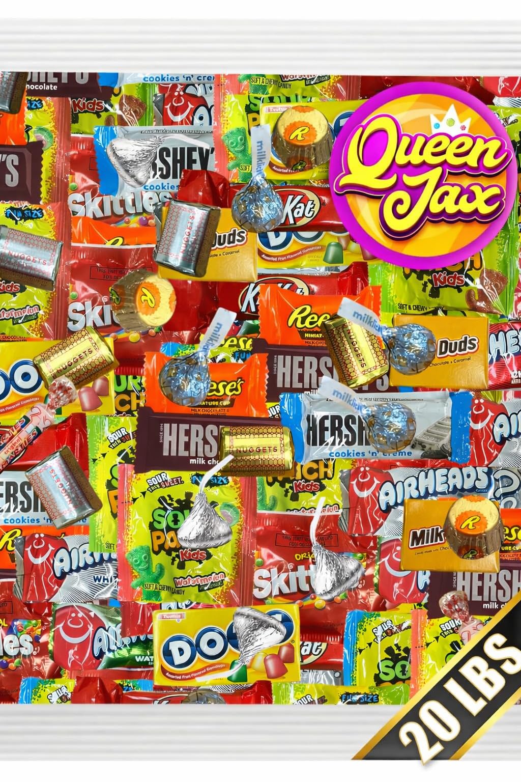Chocolate and Candy Variety Pack - 20 LB Assorted Chocolate Candy Bulk - Bulk Candies Bag CandyMix - Individually Wrapped Candies and Chocolates