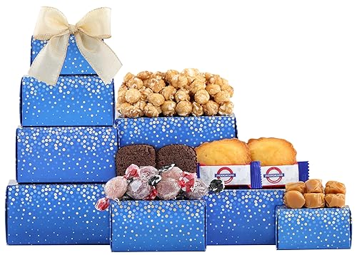 Wine Country Gift Baskets The Sweetest Dessert Gift Tower Snack Gifts for Women, Men, Families, College, Appreciation, Thank You, Corporate, Get Well