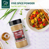 Soeos Chinese Five Spice Pack of 36? 4oz*36?, Five Spice Powder, Five Spice Chinese Seasoning Non-GMO, Non-irradiated, No preservatives, No MSG