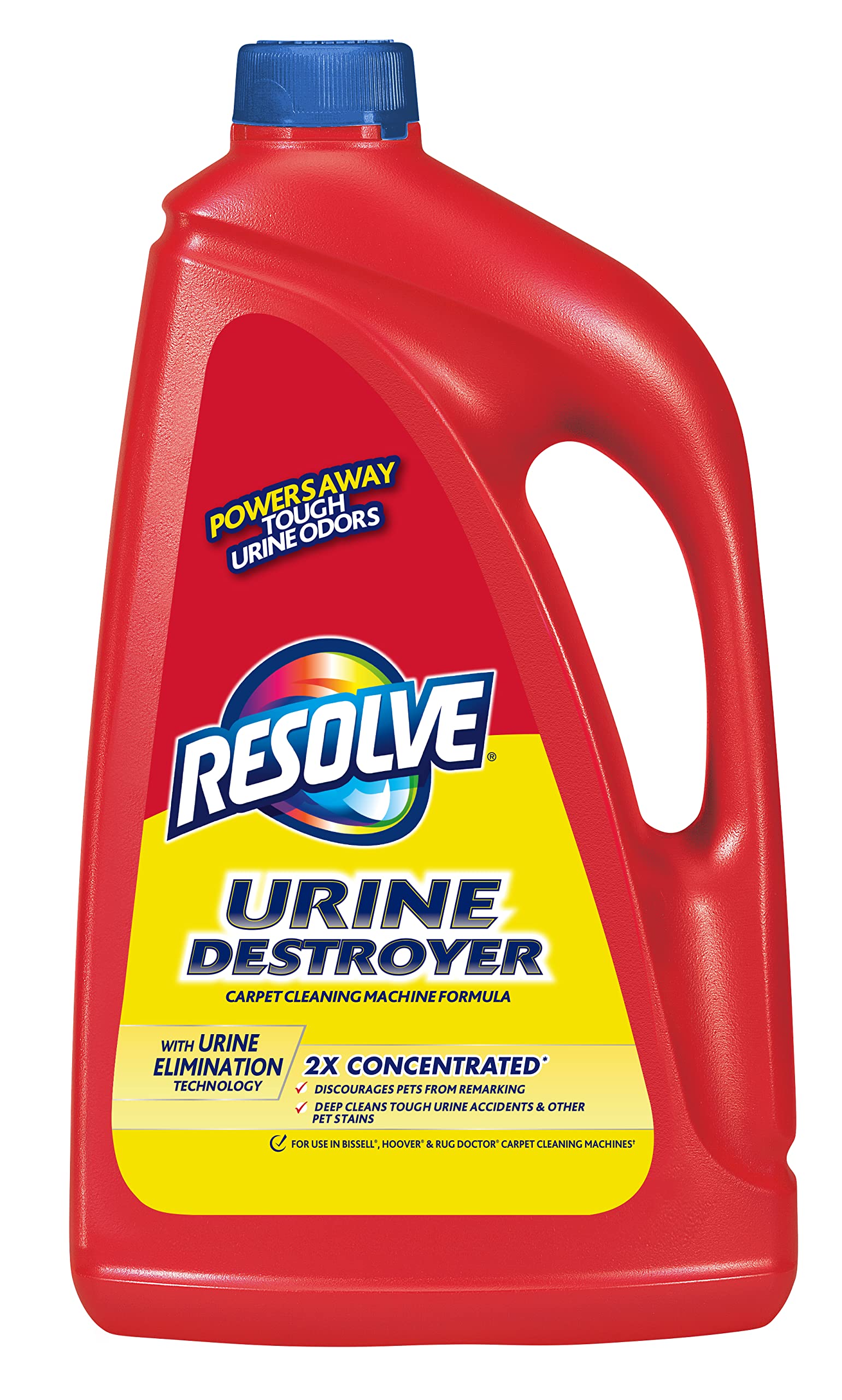 Resolve Urine Destroyer Steam Carpet Cleaner Solution - 2X Concentrated Formula Urine Eliminator for Pet Stains & Odors, Safe for Bissell, Hoover