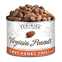 FERIDIES Extra Large Hot Honey Chili Virginia Peanuts, 18oz Resealable Tin