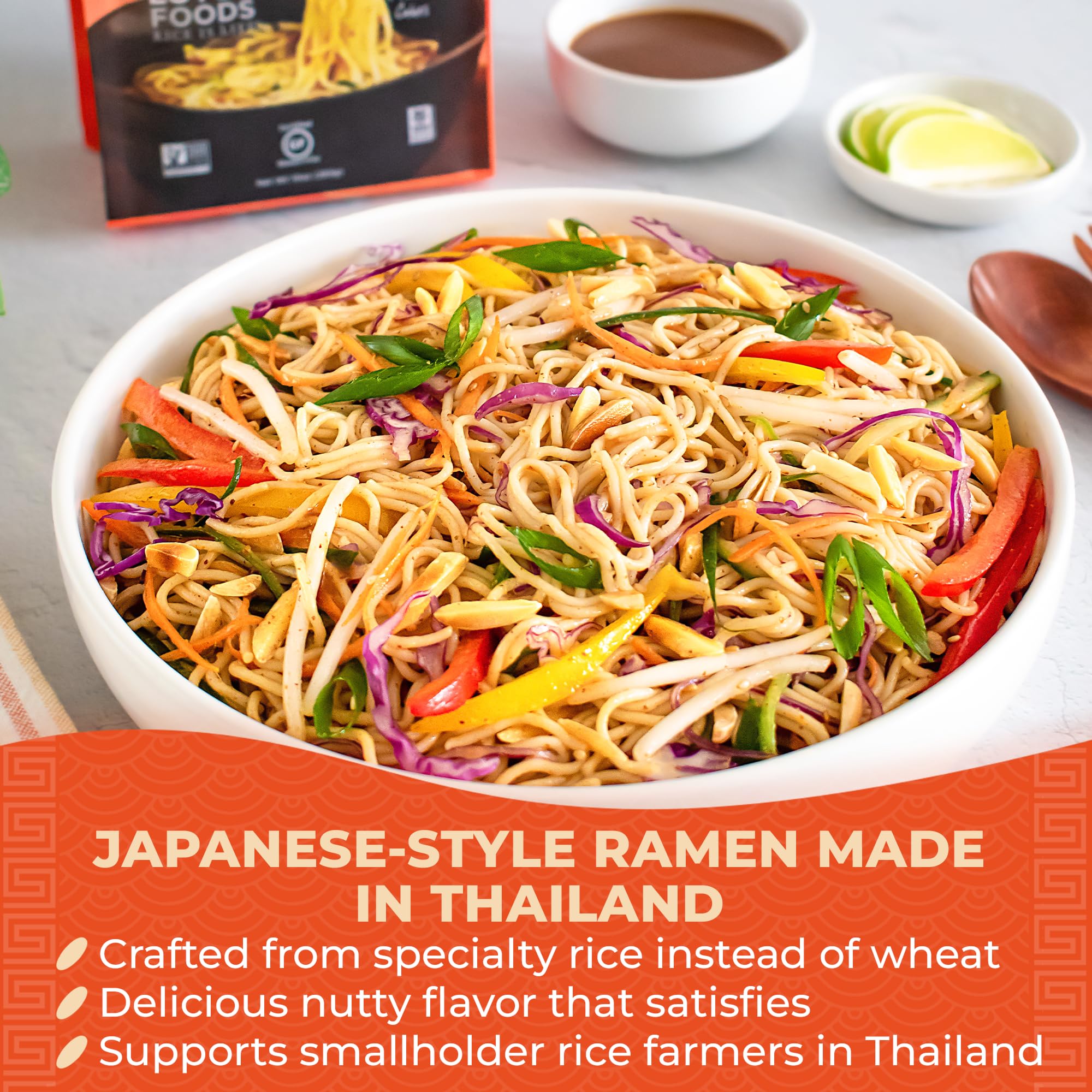 Lotus Foods Organic Millet & Brown Rice Ramen - Gluten Free Rice Ramen, Whole Grain Ramen Noodles, Low Sodium Rice Noodles, USDA Organic, Gluten Free
