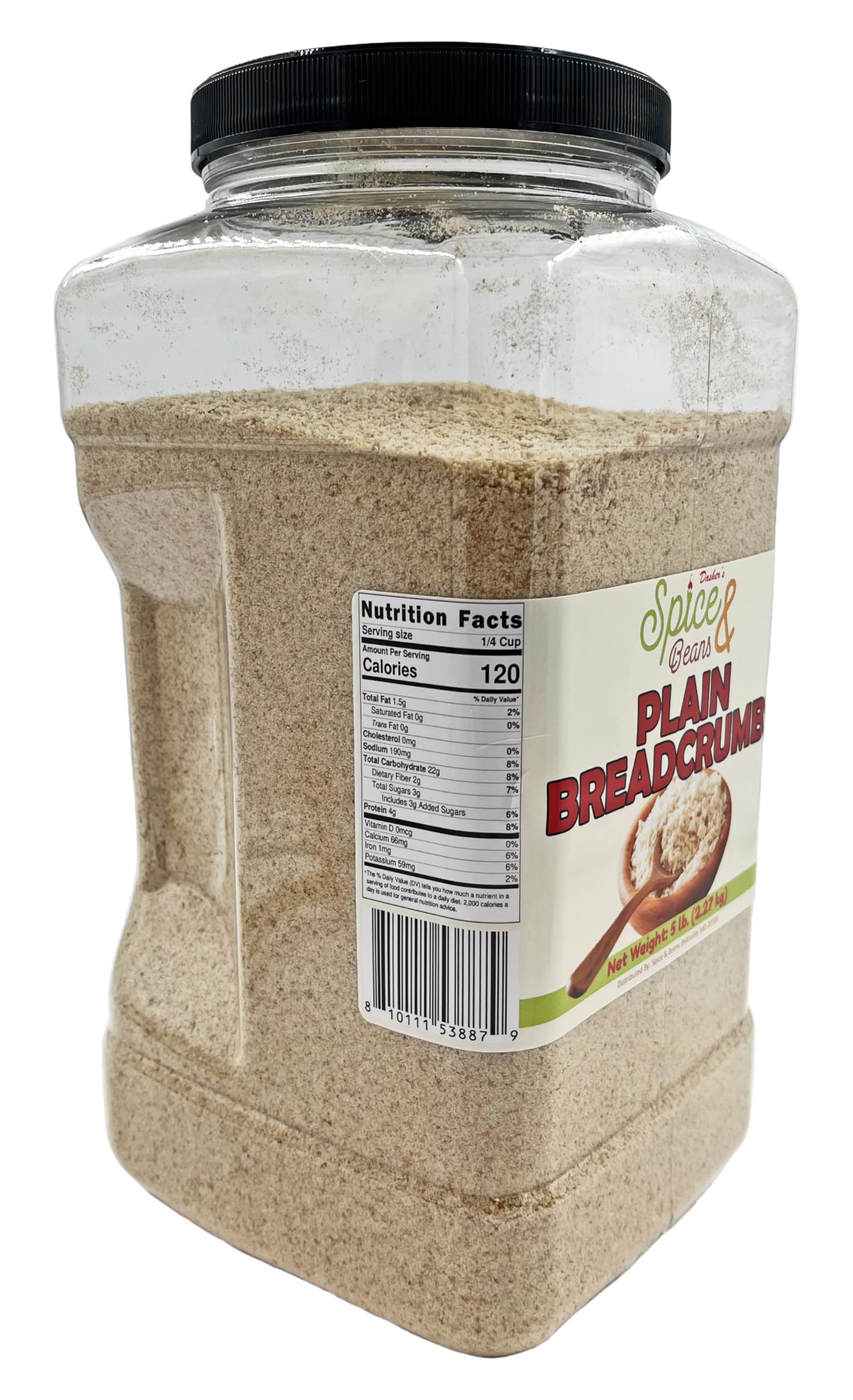 Plain Bread Crumbs | by Dasher's Spice & Beans | 5 lbs.
