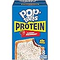 Pop-Tarts Protein Toaster Pastries, 10g Protein, Slammin' Strawberry, 14.3oz Box (8 Pop-Tarts)