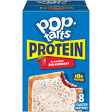 Pop-Tarts Protein Toaster Pastries, 10g Protein, Slammin' Strawberry, 14.3oz Box (8 Pop-Tarts)