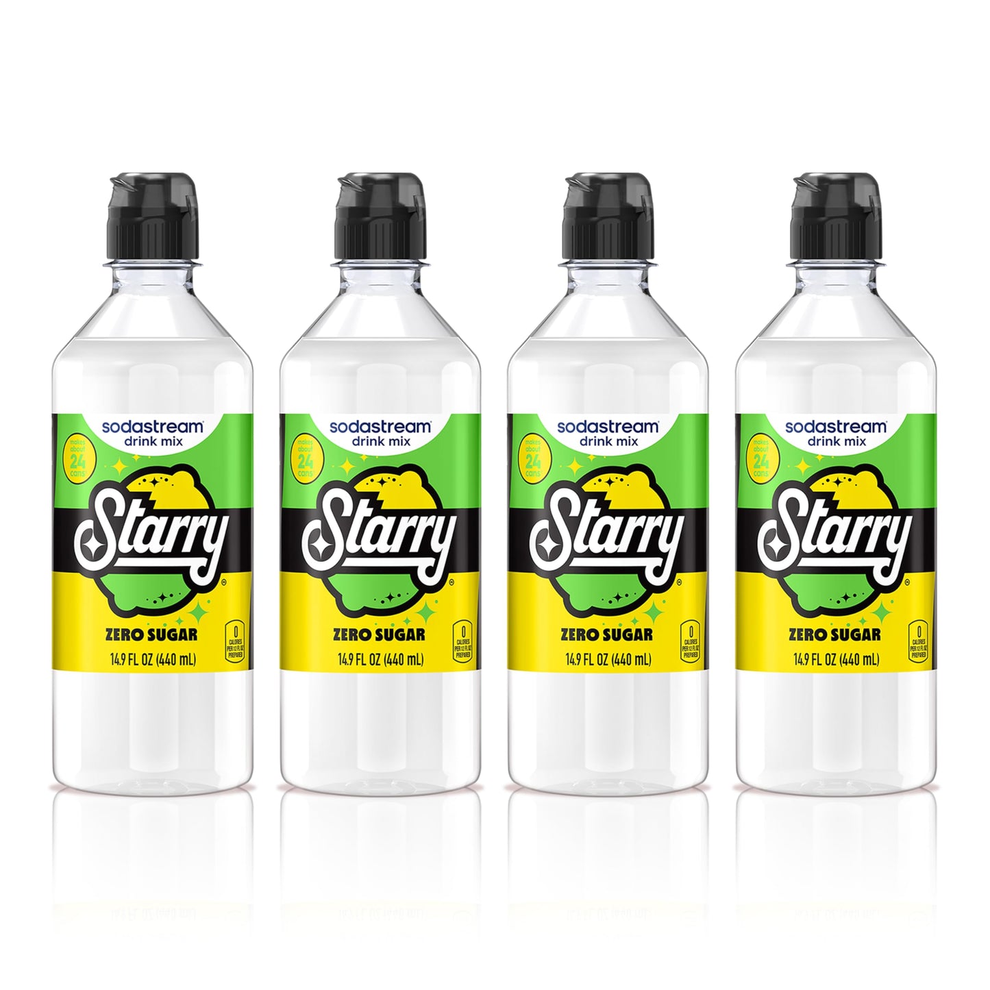 SodaStream® Starry Zero® New Pour Bottles Beverage Mix 14.9 Fl Oz (Pack of 4)