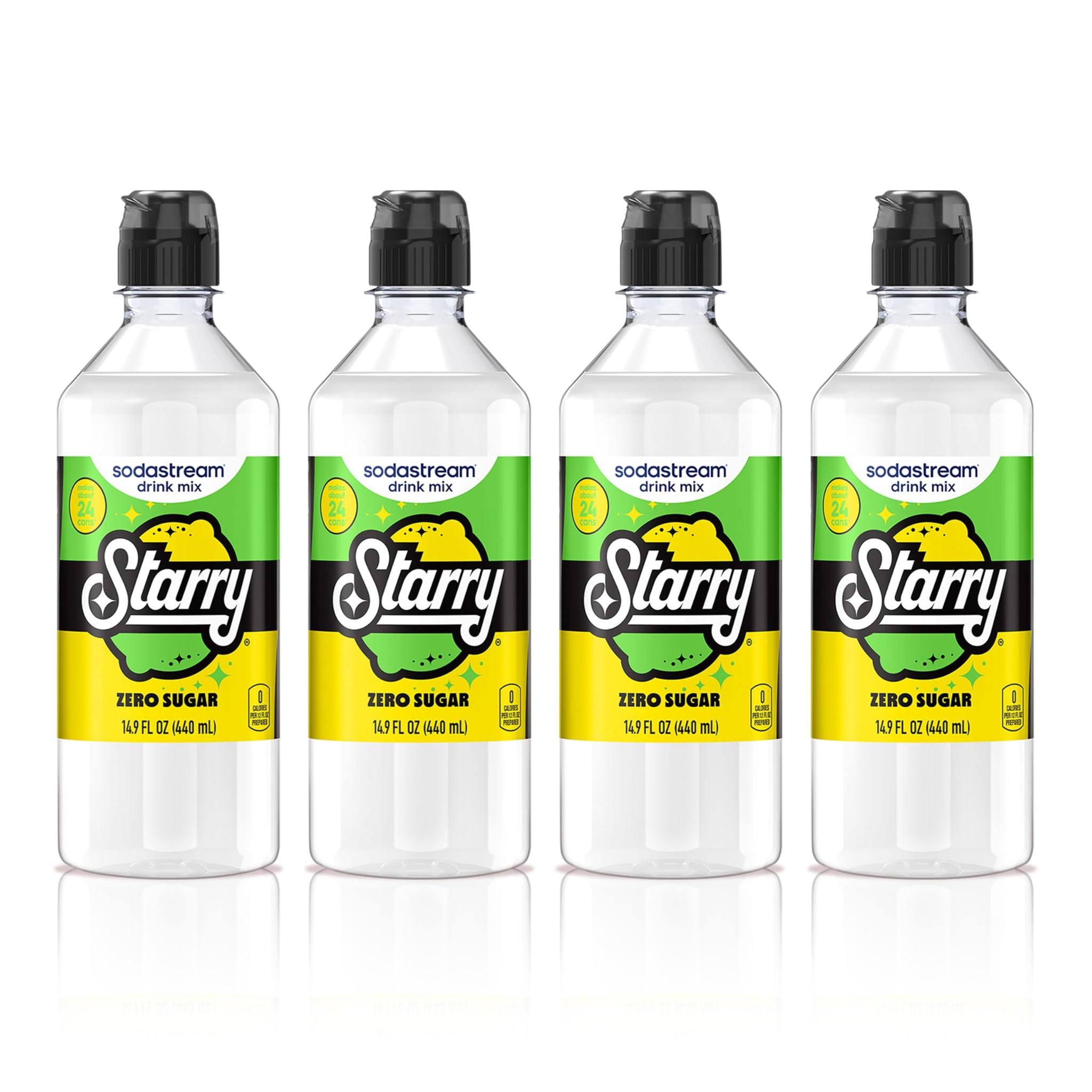 SodaStream® Starry Zero® New Pour Bottles Beverage Mix 14.9 Fl Oz (Pack of 4)