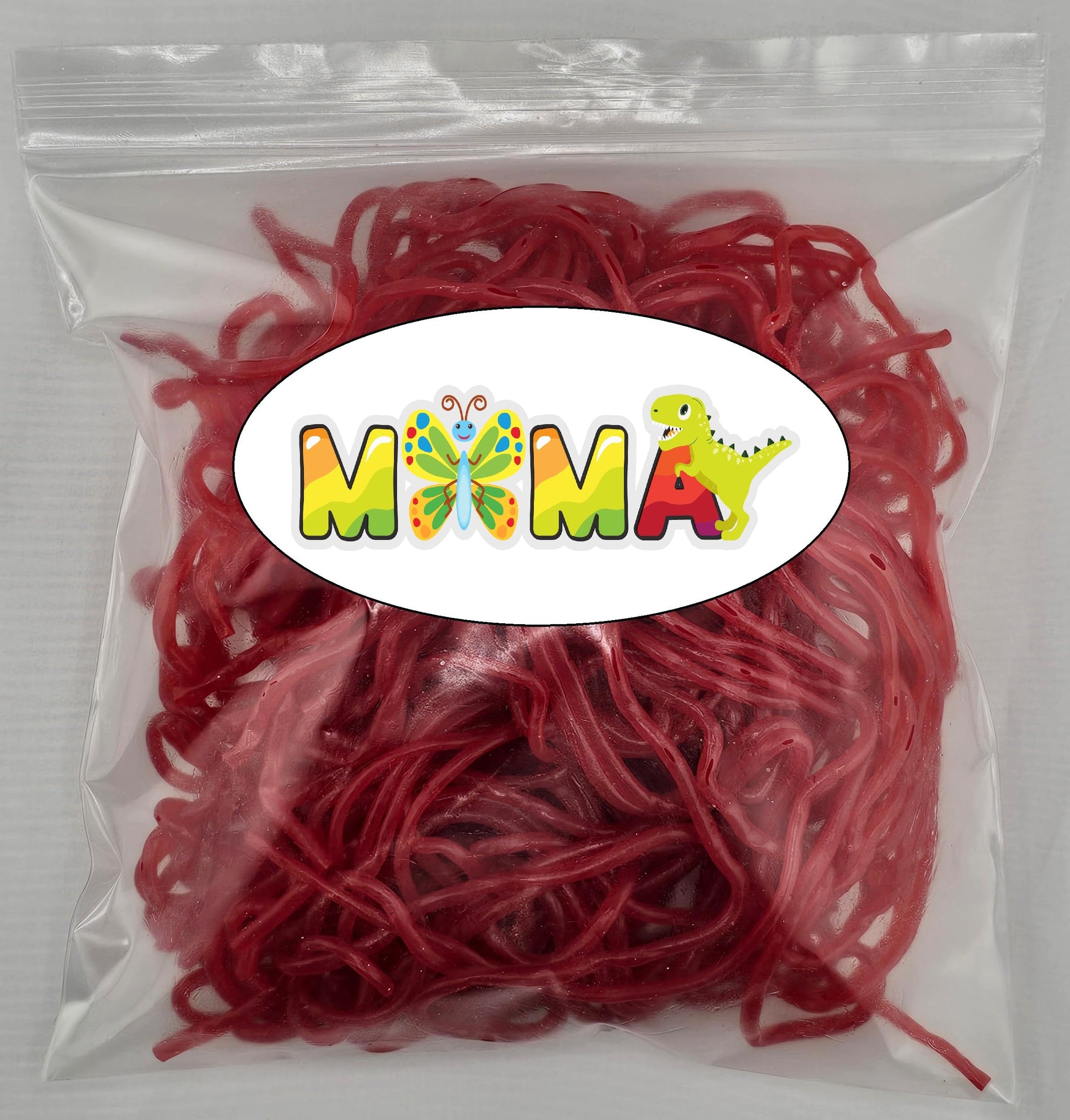 MiMa MiMa Assorted Gummy Candy - Fruity, Chewy Candy in Fun Shapes - Holiday Candy for Christmas Gifts & Stocking Stuffers - Strawberry Shoelaces 1lb