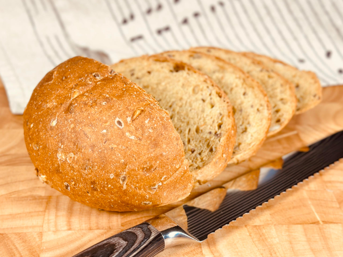 Molibake Multigrain Bread Mix - Premium All-Natural Baking Mix for Bread Machine and Oven - 15 oz - Gourmet Blend with Sunflower Seeds, Brown Flax, Pumpkin Seeds, Oat Flakes, Rye, Barley Malt, Wheat Bran - Easy-to-Use Bread Maker Mix for Homemade Baking