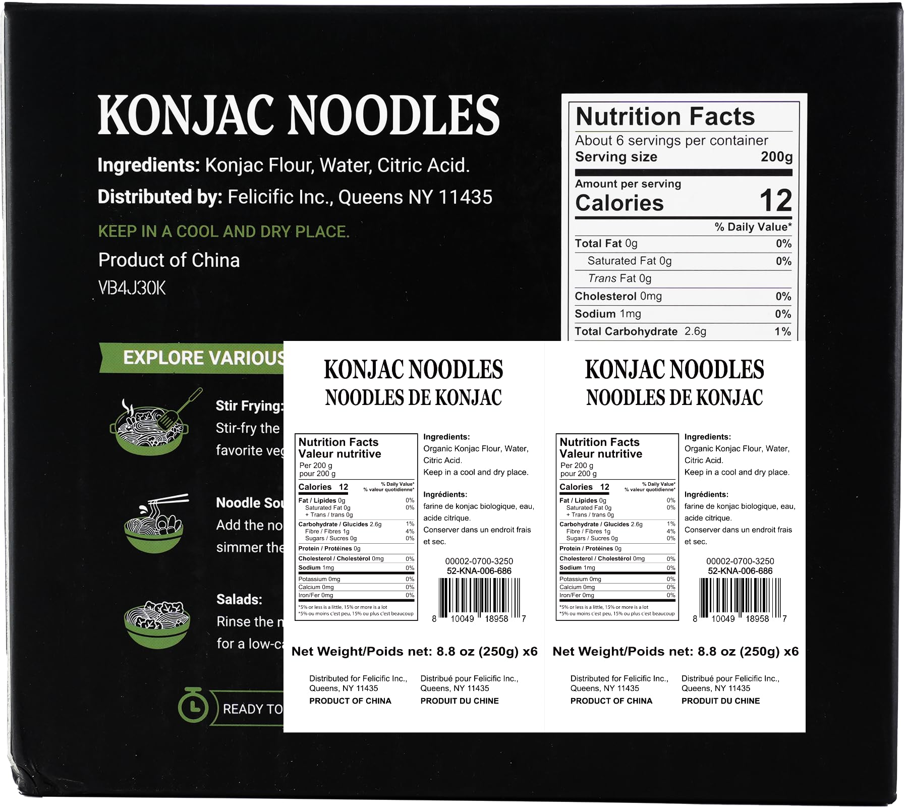 52USA Konjac Shirataki Noodle, Angel Hair, Low Carb Pasta 52.8 Oz (1500 g), Keto and Paleo Friendly, Sugar Free, Vegan, Gluten Free, Ready to Eat, Low