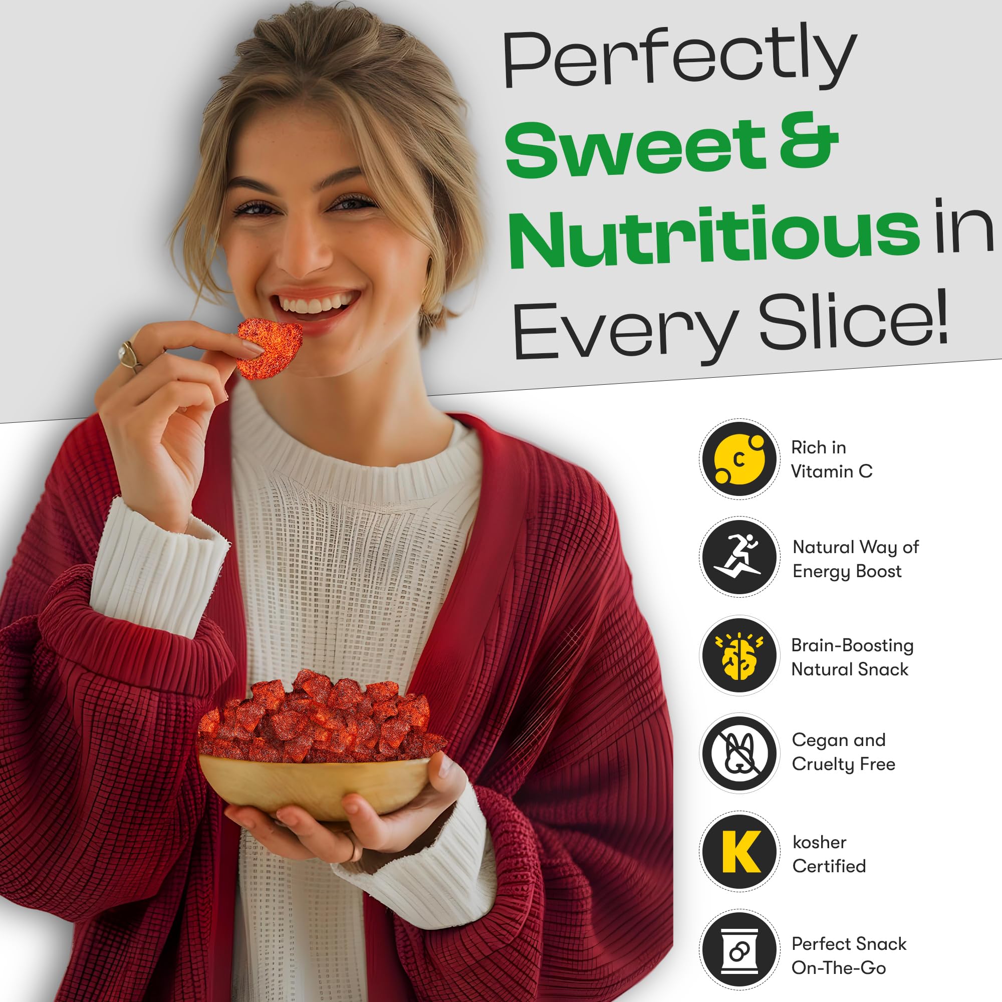 Dried Chili Pineapple Original Flavor,100% Vagan, Non-GMO, Glutten Free (All Natural Ingredients) Reseable Bag (8 OZ)