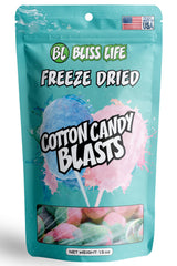 Bliss Life Cotton Candy Freeze Dried Sugar Candy from TikTok, ASMR Crunchy Candy, Spicy Sweet and Sour Kids Snacks, Unique Novelty Snack for Kids