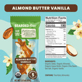 Bearded Brothers Organic Vegan Energy Bars - Gluten & Soy Free, Paleo, Whole 30 | Non GMO, Low Glycemic, High Protein, Fiber (12 Count (Pack of 1)