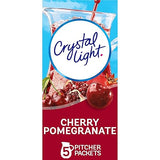 Crystal Light Cherry Pomegranate Naturally Flavored Powdered Drink Mix, 60 ct Pack, 12 Canisters of 5 Pitcher Packets