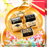 Pajean 120 Pcs 2026 Graduation Candy Bar Wrappers Mini Graduation Party Candy Favor of 2026 Graduation Themed(Black, Gold)
