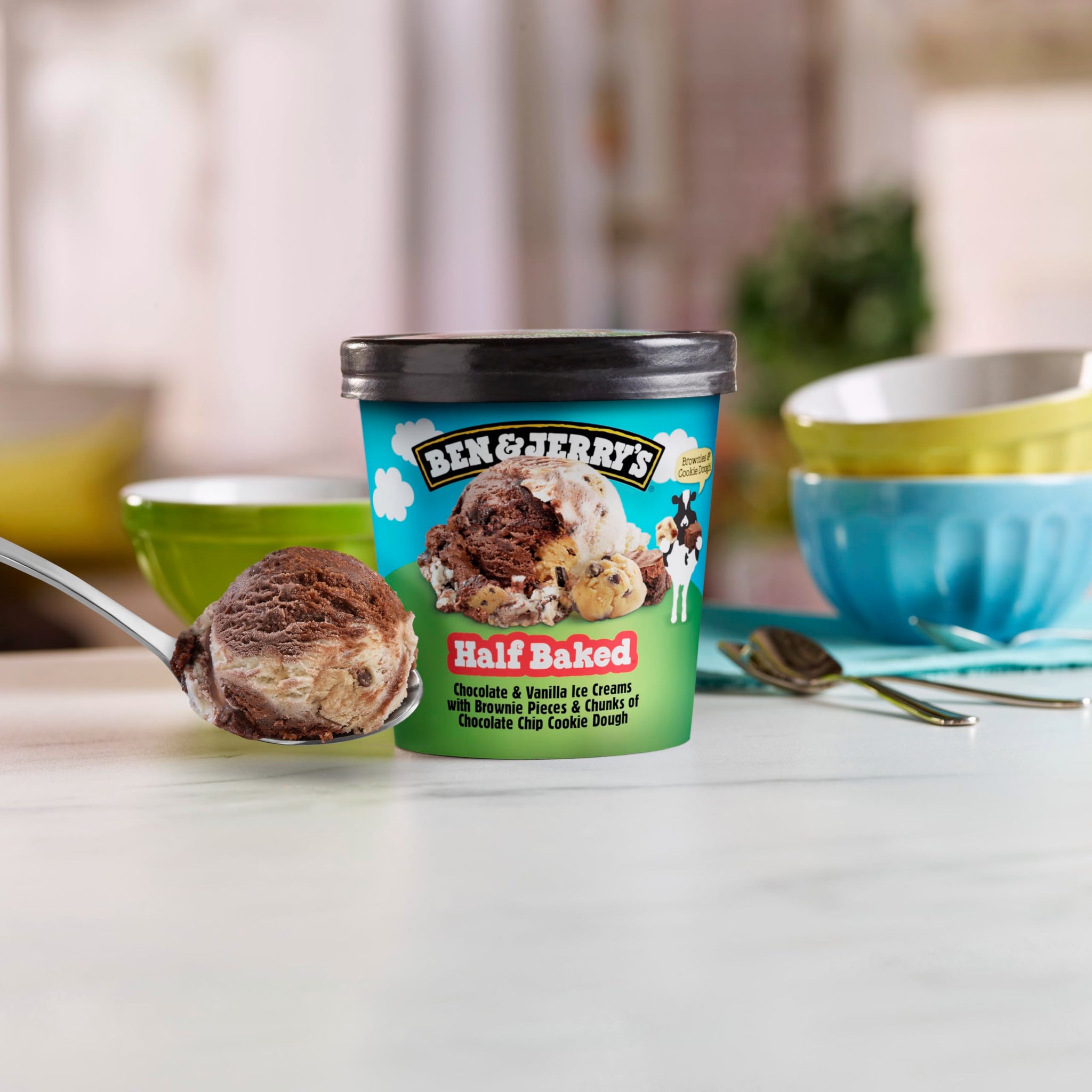 Ben & Jerry's Half Baked Chocolate and Vanilla Ice Cream 16 oz
