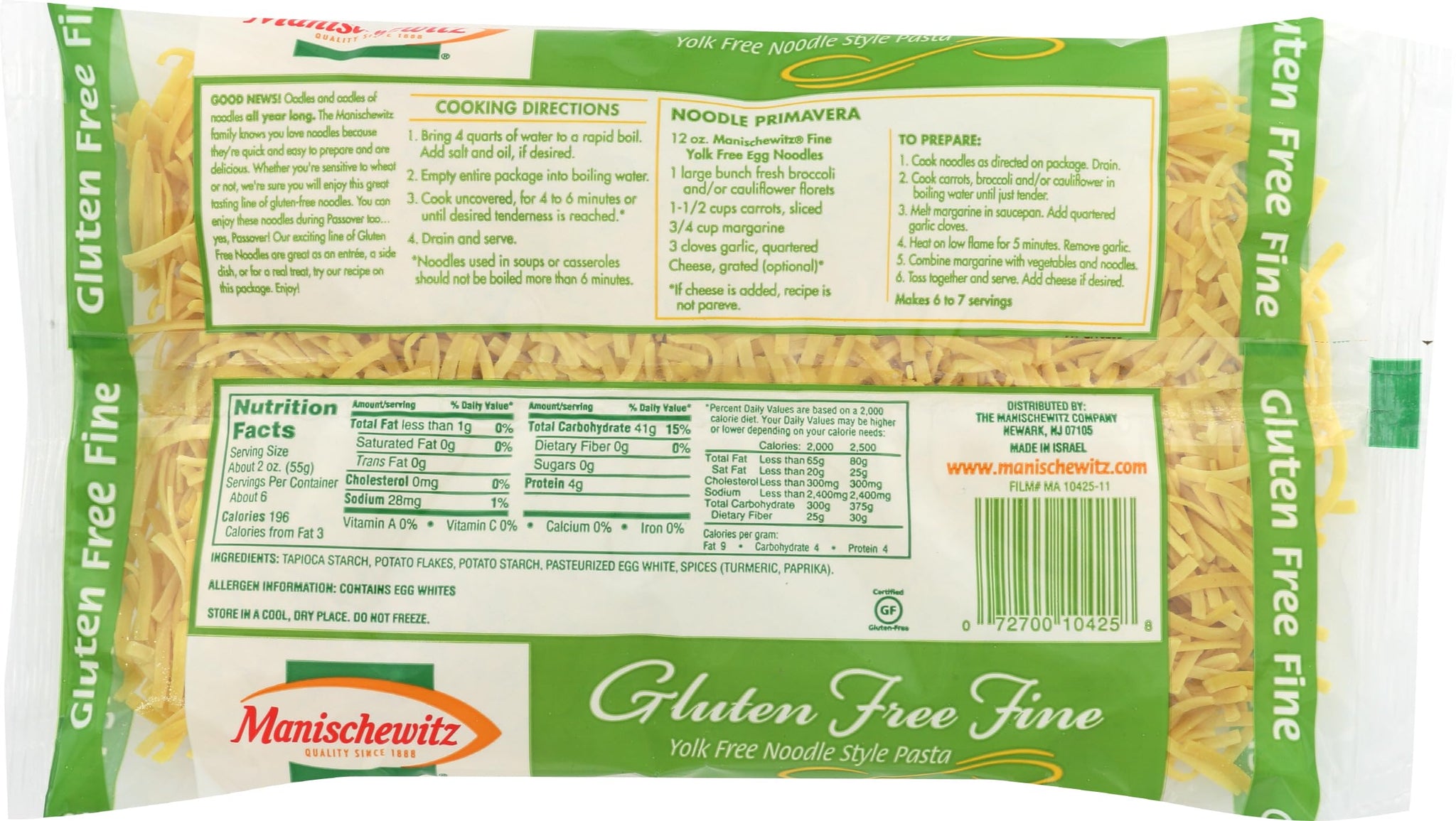 Manischewitz Fine Egg Noodles, 12 OZ