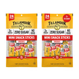 Tillamook Country Smoker Zero Sugar Original Mini Smoked Sausages, 0.33 Ounce, 48 Count, Individually Wrapped Beef Sticks for Kids-Friendly Snacking