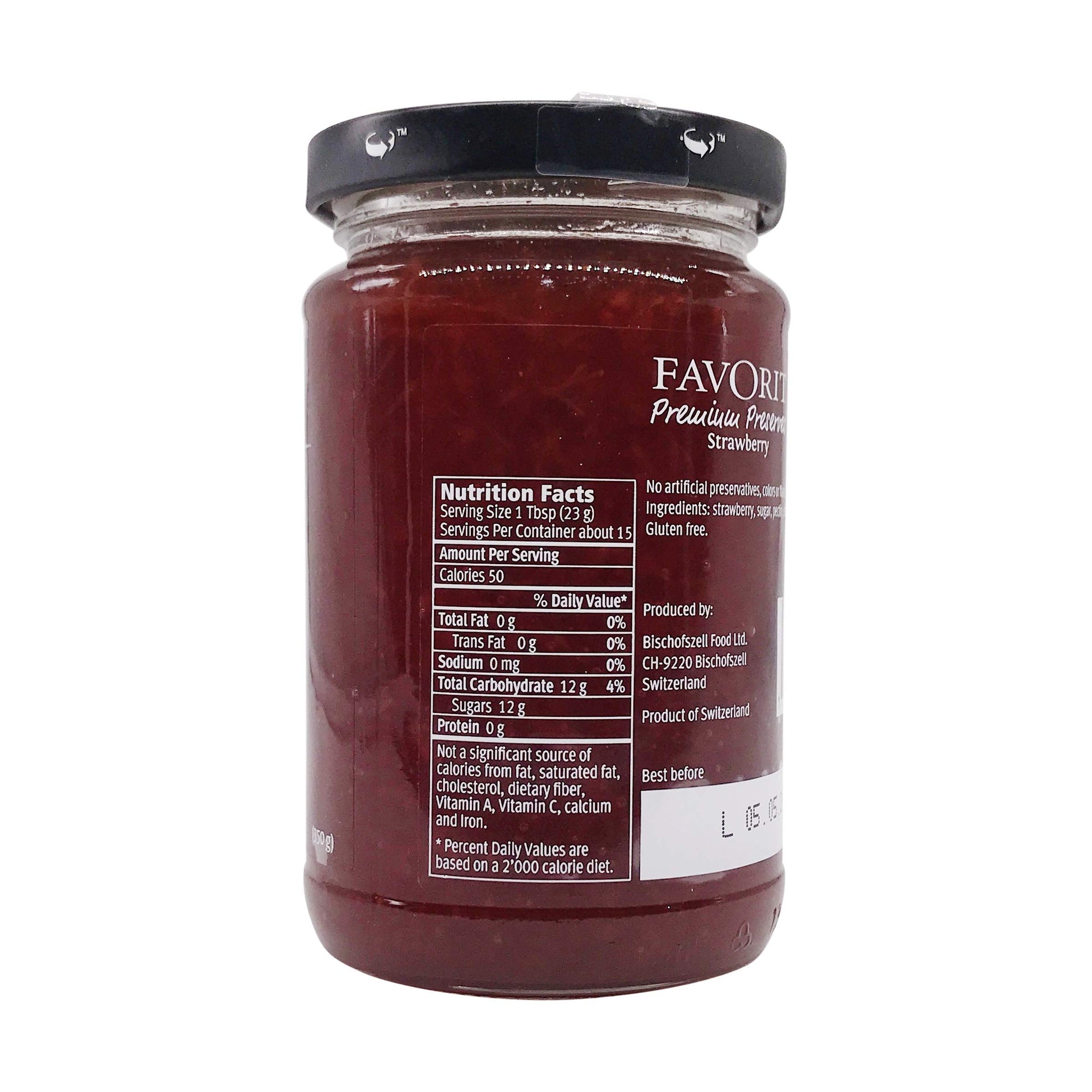 Favorit Preserve Strawberry, 12.3 oz